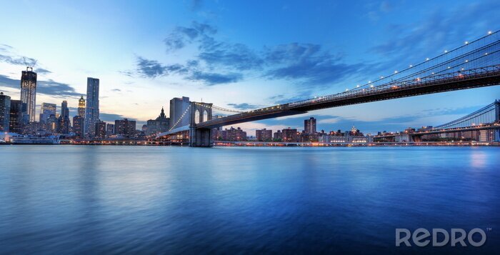 Fotobehang Brooklyn Bridge in de lucht