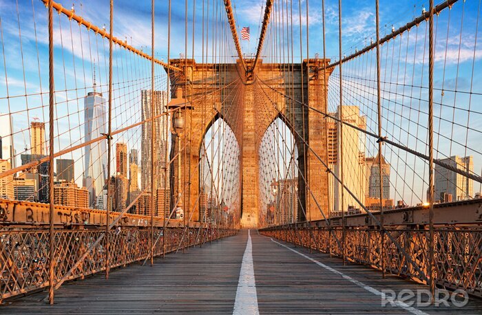 Fotobehang Brooklyn Bridge in New York