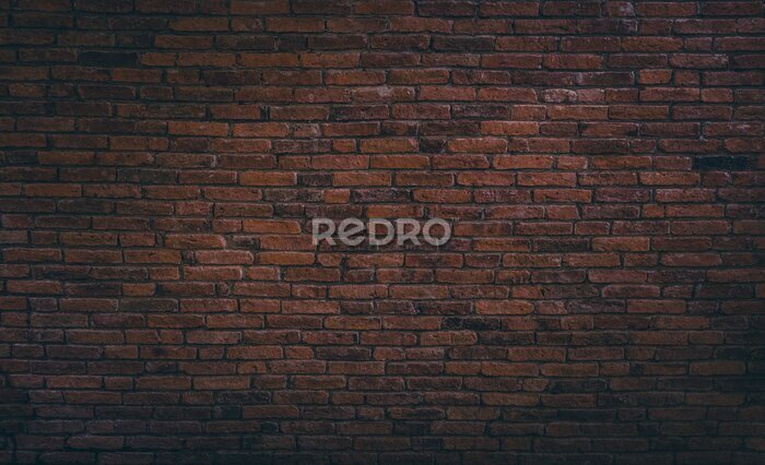 Fotobehang Bruine bakstenen muur