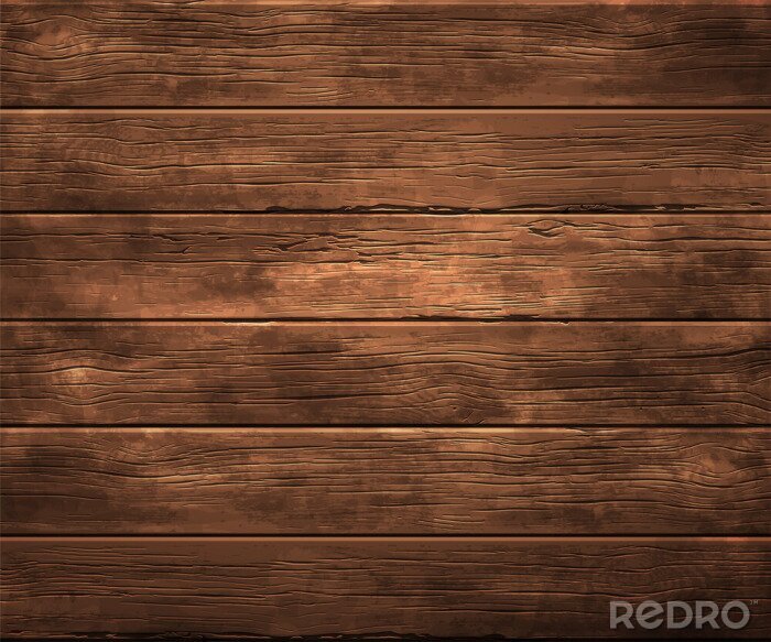 Fotobehang Bruine houten vloer