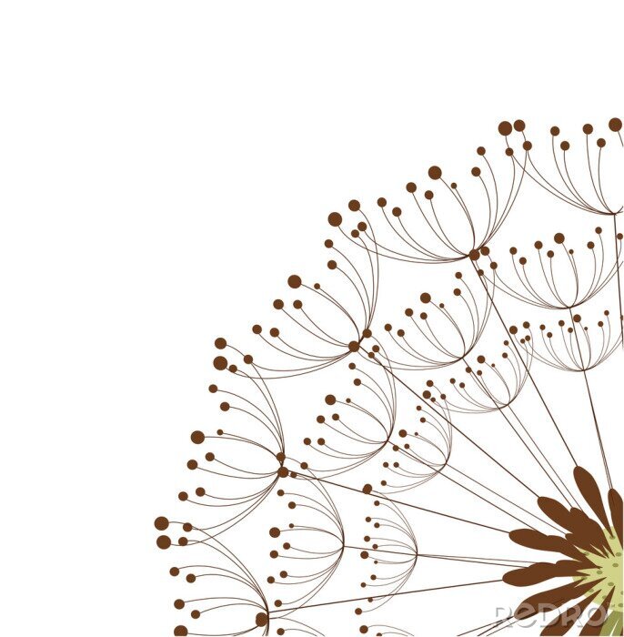 Fotobehang Bruine paardenbloem zaden