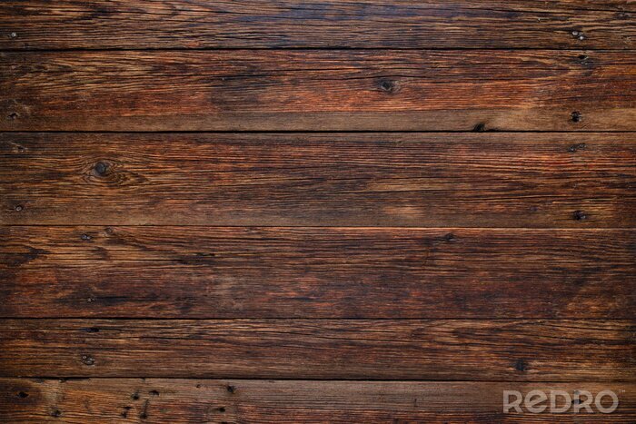 Fotobehang Bruine vintage planken