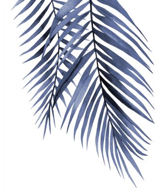 Bungelend blauw palmblad