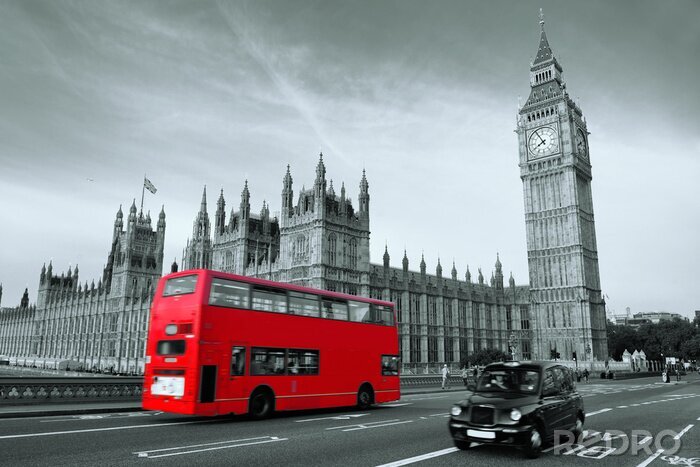 Fotobehang Bus in Londen