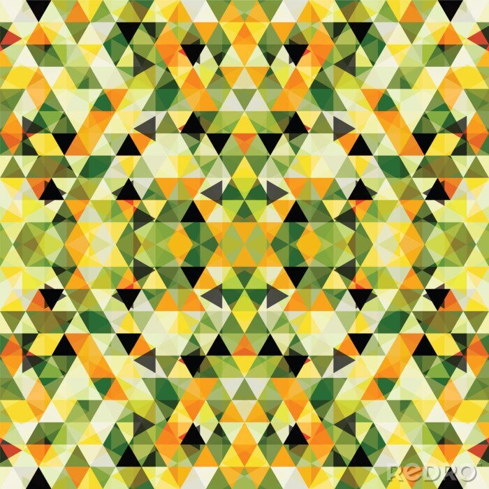 Fotobehang Caleidoscopisch kleurenmozaïek