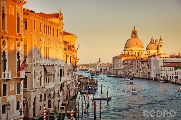 Fotobehang Caneletto uitzicht zonsondergang
