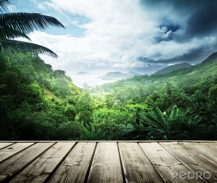 Fotobehang Caribische zee en perfecte hemel