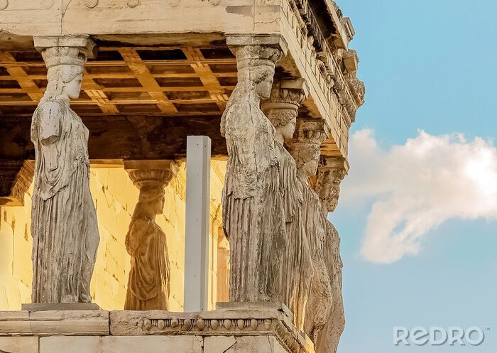Fotobehang Caryatides, Akropolis van Athene