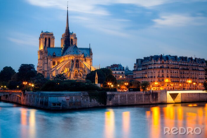 Fotobehang Cathedrale Notre Dame de Paris, France