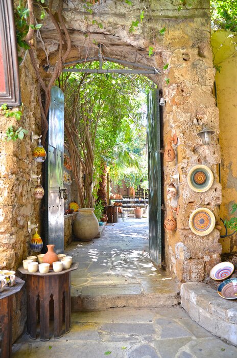 Fotobehang Chania Straat informatie