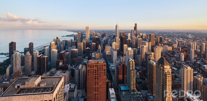 Fotobehang Chicago op het panorama