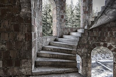 Fotobehang Circular staircase with steps