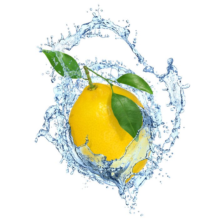 Fotobehang Citroen in water