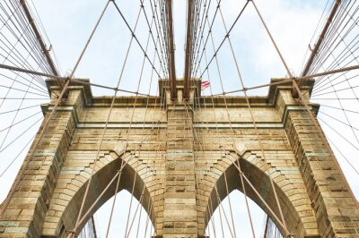 Fotobehang Close-up op Brooklyn Bridge