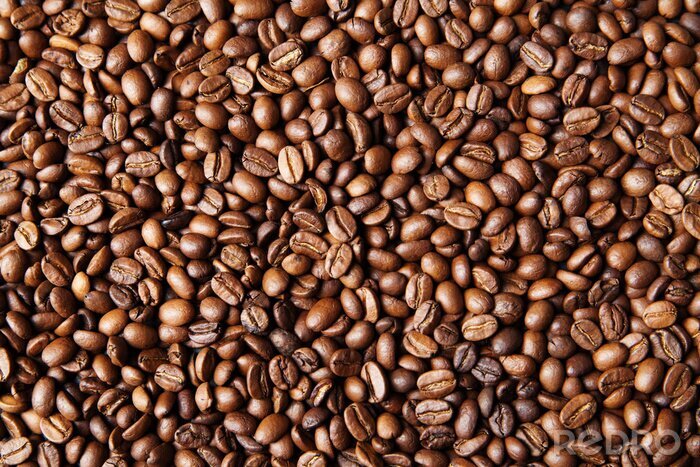 Fotobehang Close-up van bonen koffie