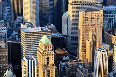 Fotobehang Close-up van de gebouwen van New York