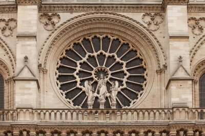 Fotobehang Close-up van de kathedraal van Notre Dame