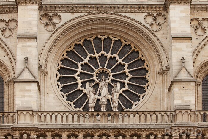 Fotobehang Close-up van de kathedraal van Notre Dame