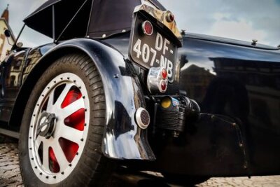 Fotobehang Close-up van een klassieke auto