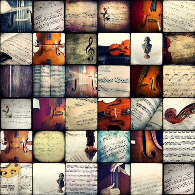 Collage met muziek