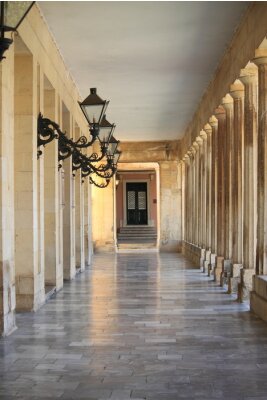 Fotobehang Colonnade in Corfu