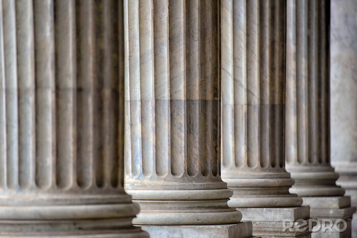 Fotobehang Colonnade In Rome Close Up