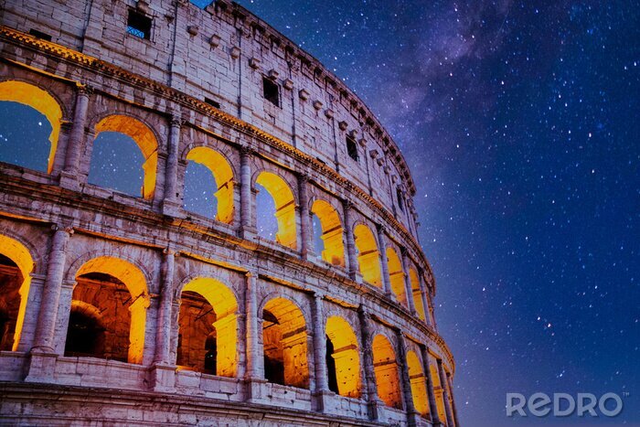 Fotobehang Colosseum bij nacht