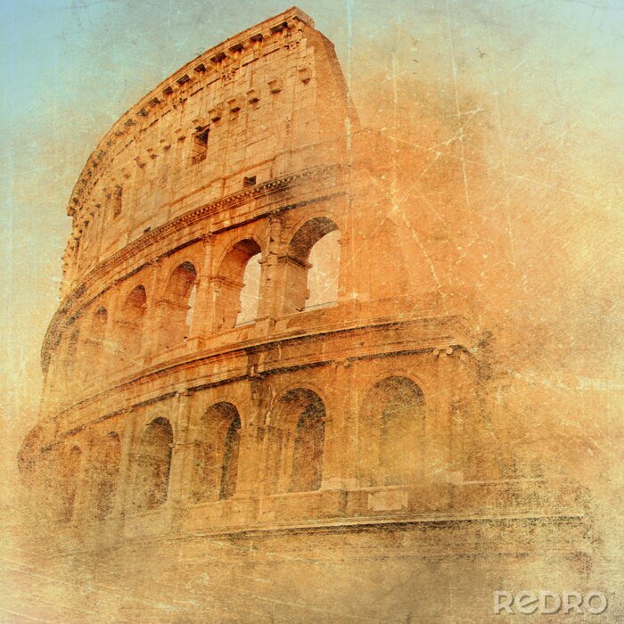 Fotobehang Colosseum retro foto