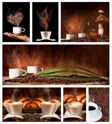 Fotobehang Compositie met koffie