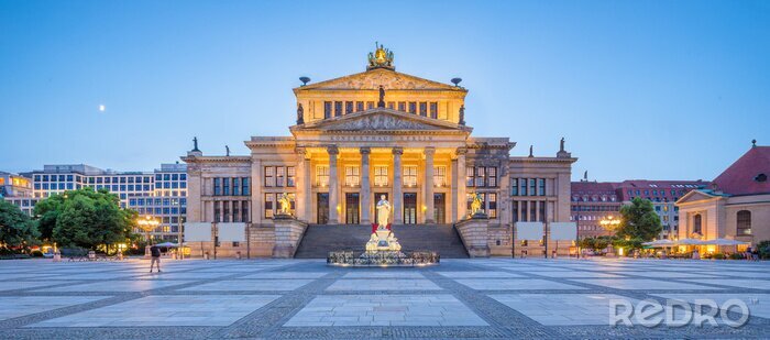 Fotobehang Concertgebouw Berlijn bij schemering