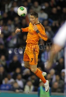 Fotobehang Cristiano Ronaldo tijdens een wedstrijd