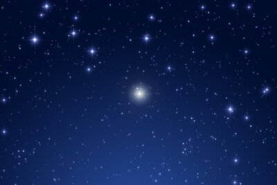 Cristmas ster op een donkere hemel.
