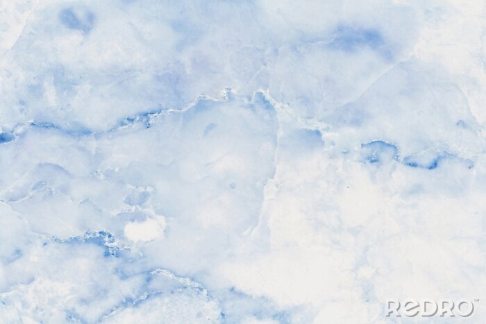 Fotobehang De blauwe achtergrond van de pastelkleur marmeren textuur in natuurlijke patronen met hoge resolutie detailleerde structuur helder en luxueus, naadloos patroon van de vloer van de tegelsteen.