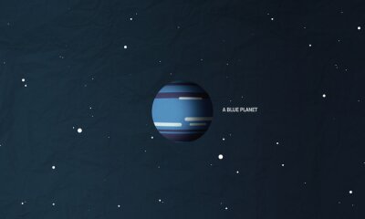 Fotobehang De blauwe planeet Neptunus