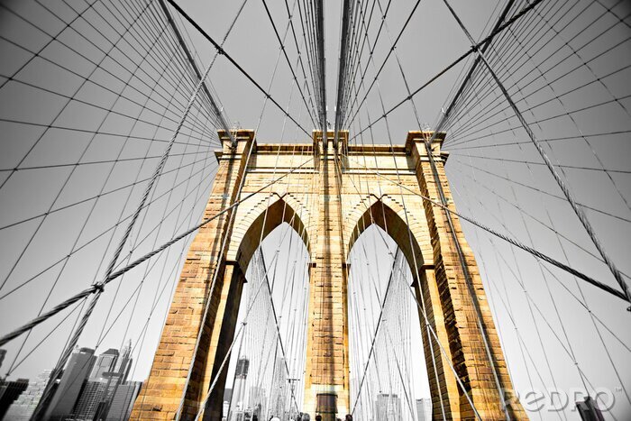 Fotobehang De Brooklyn Bridge in New York