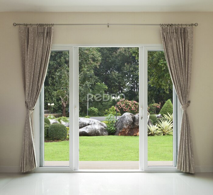 Fotobehang De deur staat open