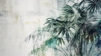 Fotobehang De groene bladeren van de Amazone-tuin