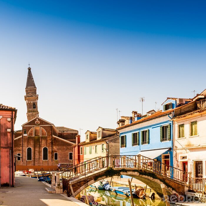 Fotobehang De kleurrijke herenhuizen van Venetië