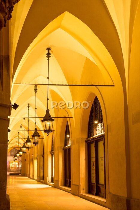 Fotobehang De Lakenhal op de Grote Markt in Krakau