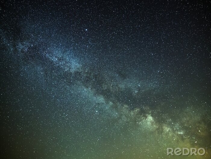 Fotobehang De Melkweg aan de nachtelijke hemel