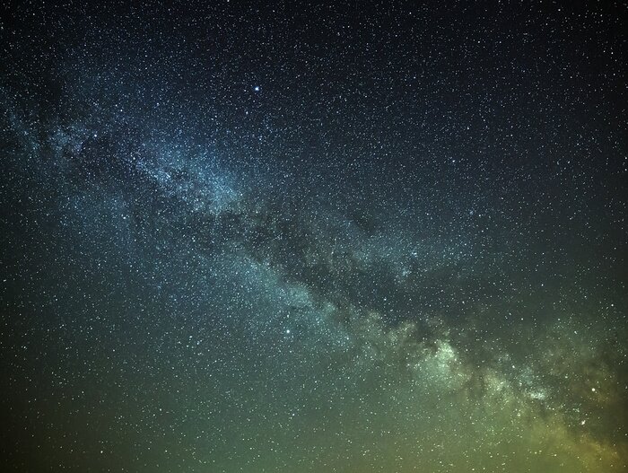 Fotobehang De Melkweg aan de nachtelijke hemel