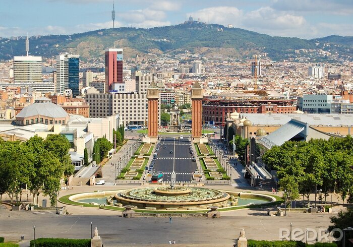 Fotobehang De mening van Barcelona