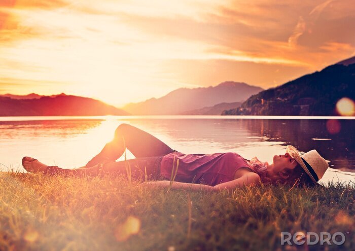 Fotobehang De mens midden in de natuur