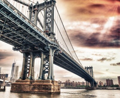 Fotobehang De monumentale Brooklyn Bridge