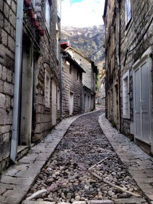 Fotobehang De oudste straat in Montenegro