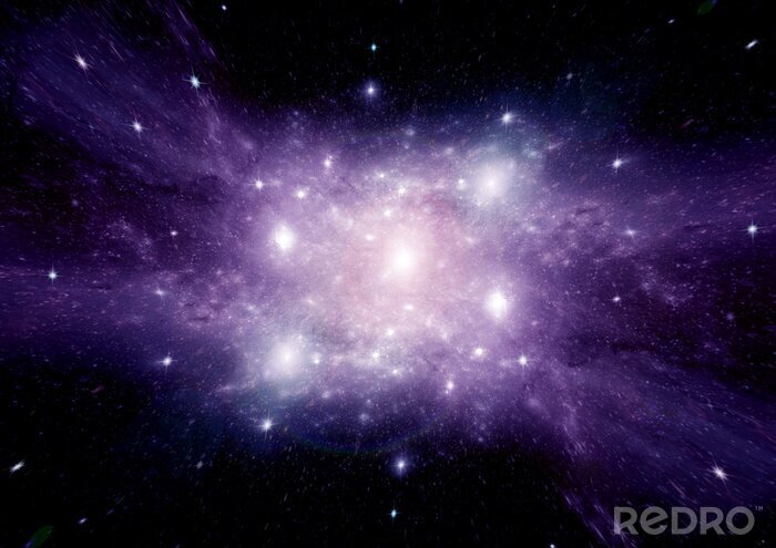 Fotobehang De paarse galaxy met sterren