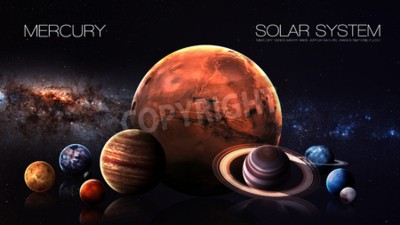 Fotobehang De planeet Mercurius in het zonnestelsel