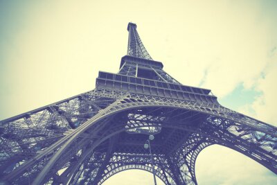 De retro Eiffeltoren