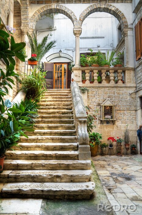 Fotobehang De Ritiis Hof .. Giovinazzo. Apulië.