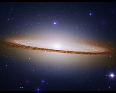 De Sombrero Melkweg in de ruimte.